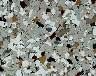 Flake Epoxy Flooring - Color = Creekbed