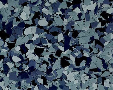 Flake Epoxy Flooring - Color = Nightfall