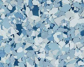 Flake Epoxy Flooring - Color = Tidal Wave