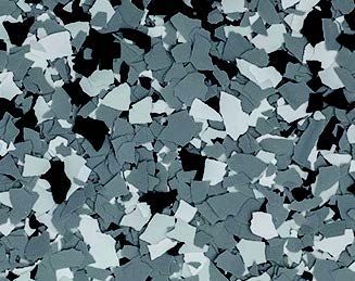 Flake Epoxy Flooring - Color = Wombat 
