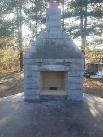 The Masonry Path Snellville Masonry block fireplace