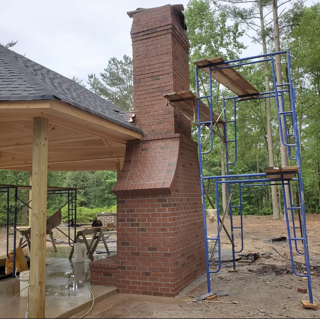 The Masonry Path Snellville Masonry chimney build