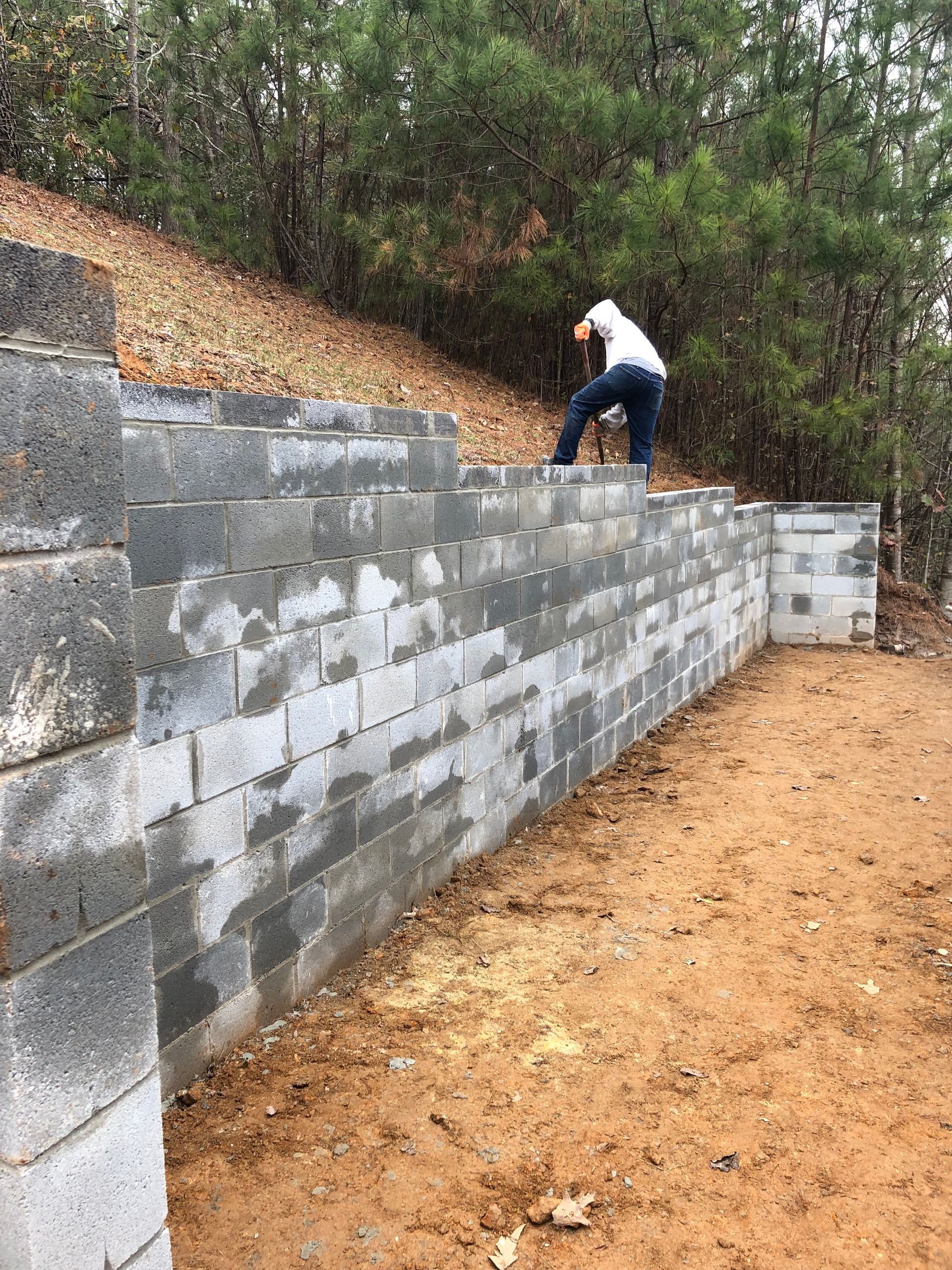 The Masonry Path Snellville block retaining wall commercial