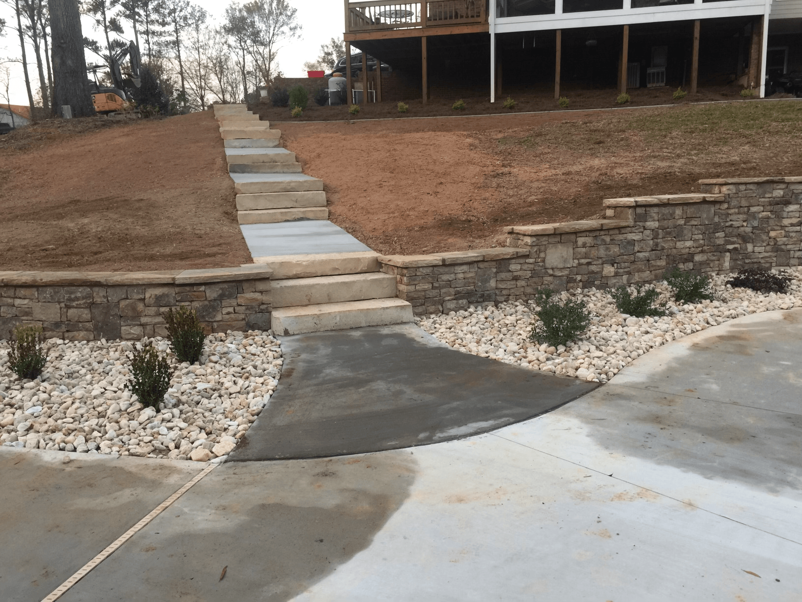 The Masonry Path Snellville Masonry retaining wall and path build
