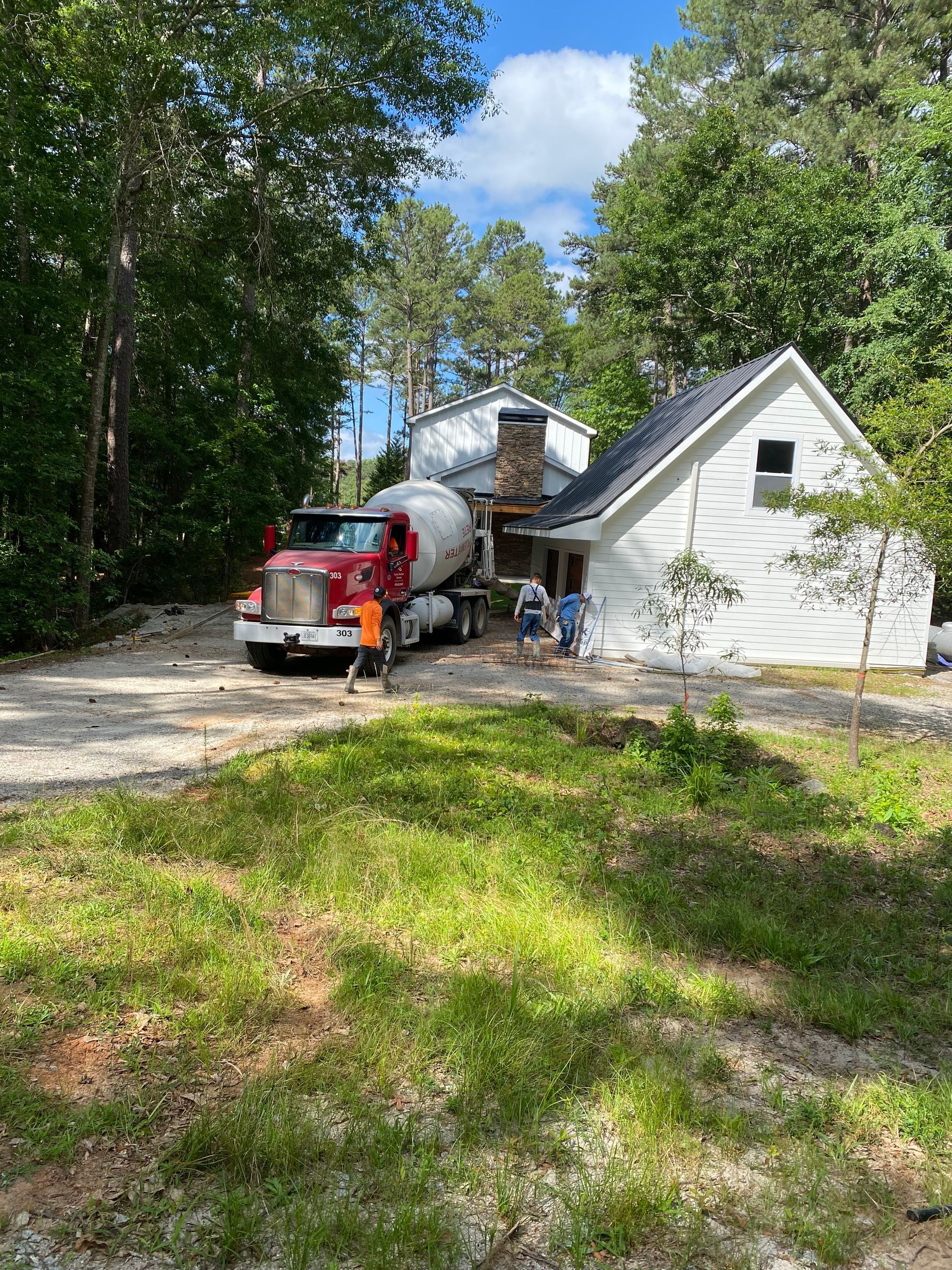 The Masonry Path Snellville Masonry concrete driveway pour truck service
