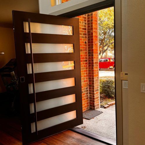 tall iron door