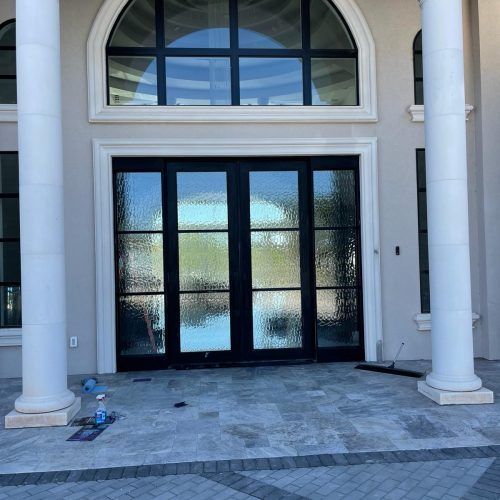 double iron door