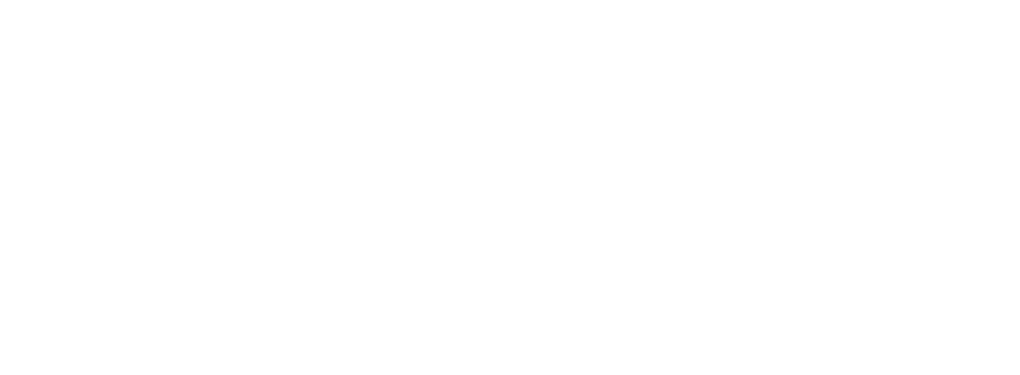 El logotipo gráfico blanco de la marca 