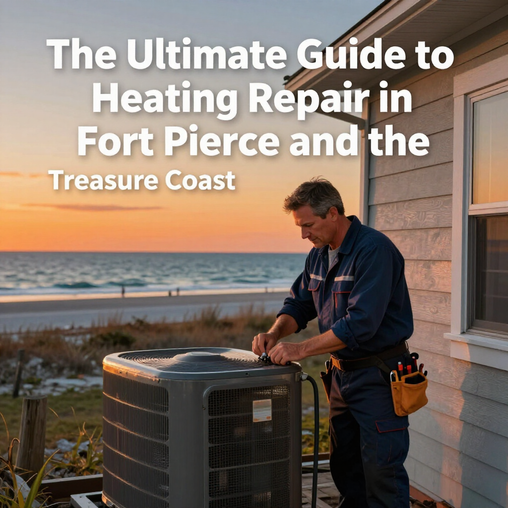NisAir HVAC technician diagnosing a home heating system in Fort Pierce