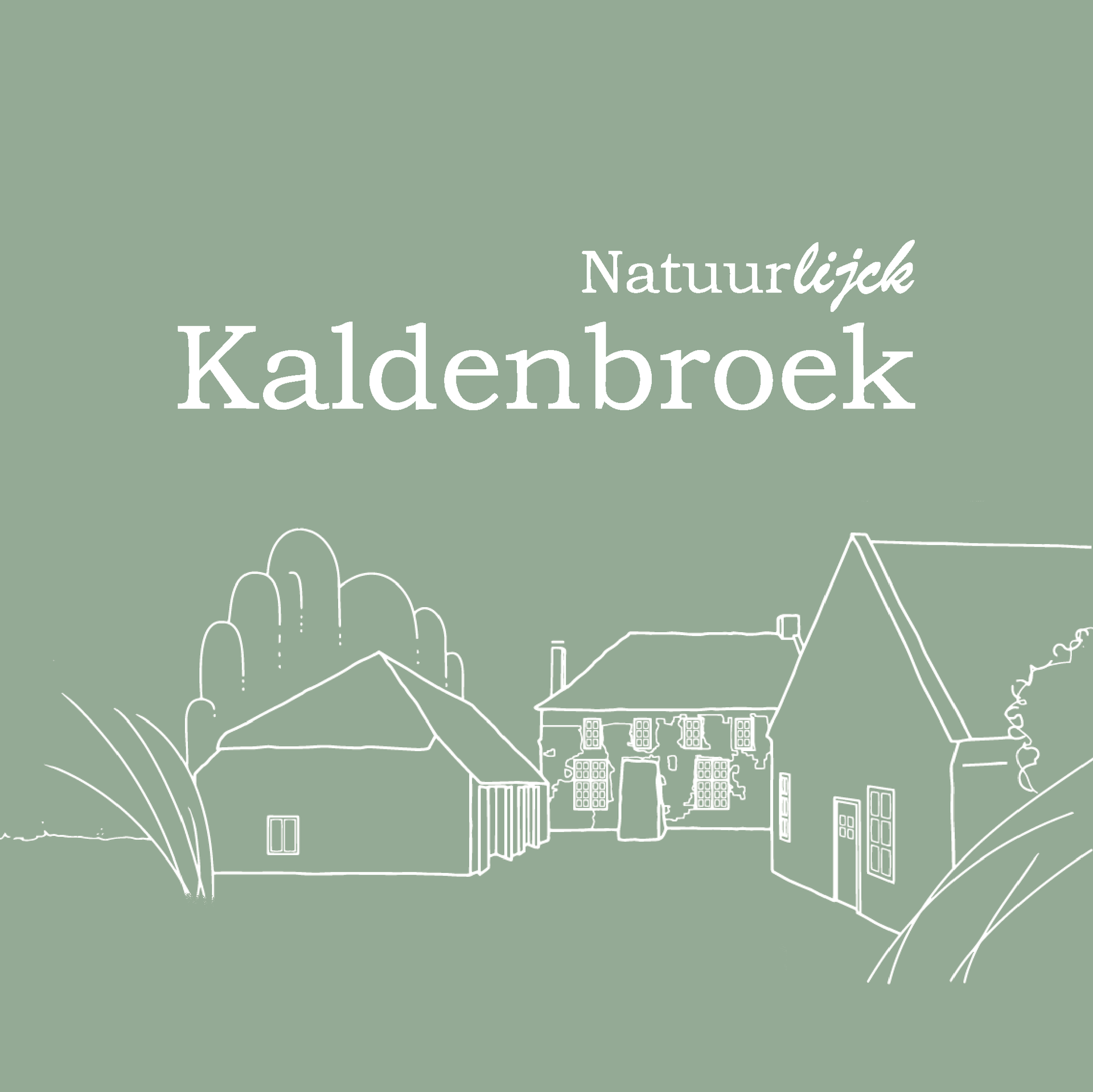 Groen vierkant met witte tekst