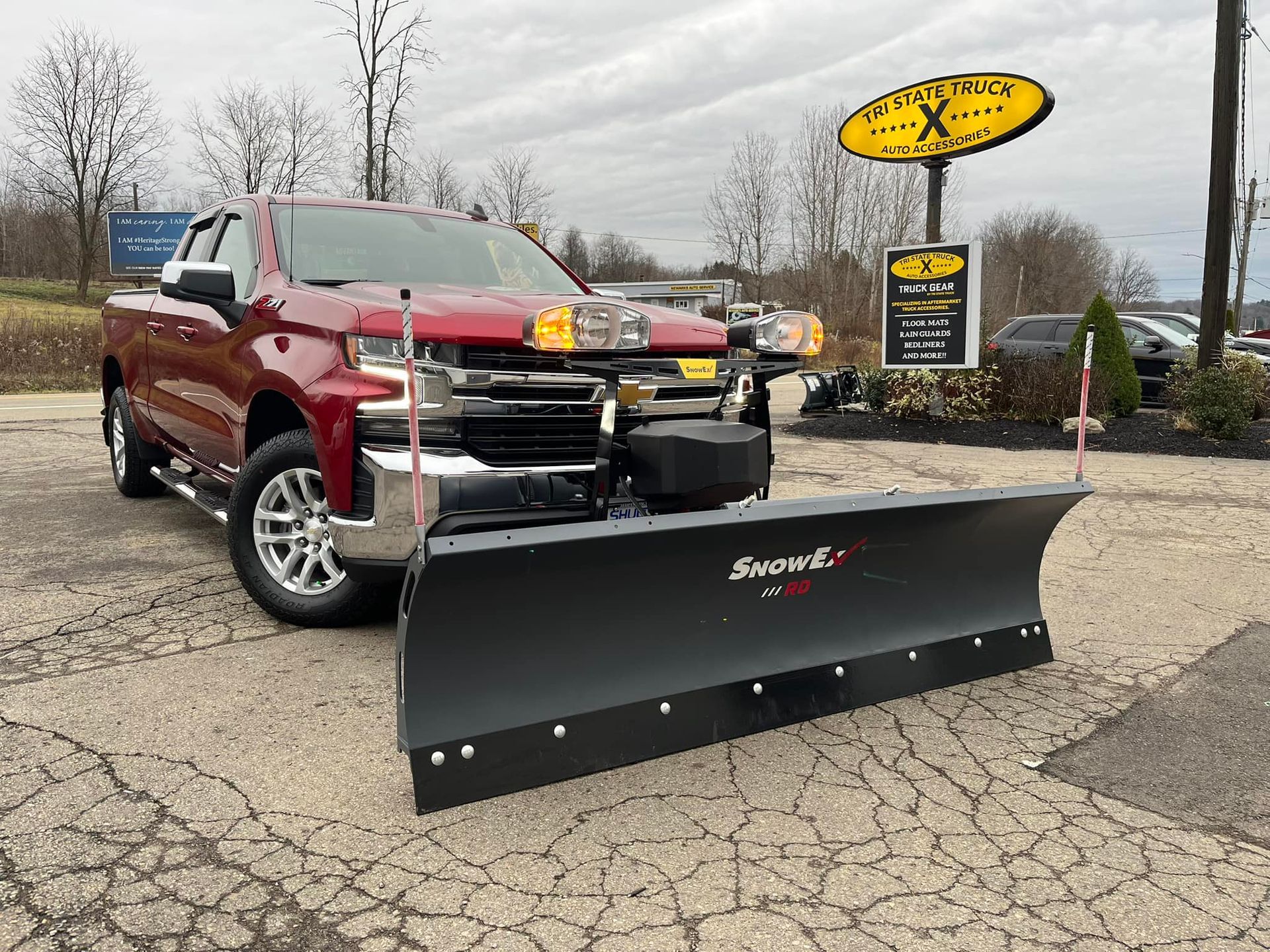 truck with a snow plow 1