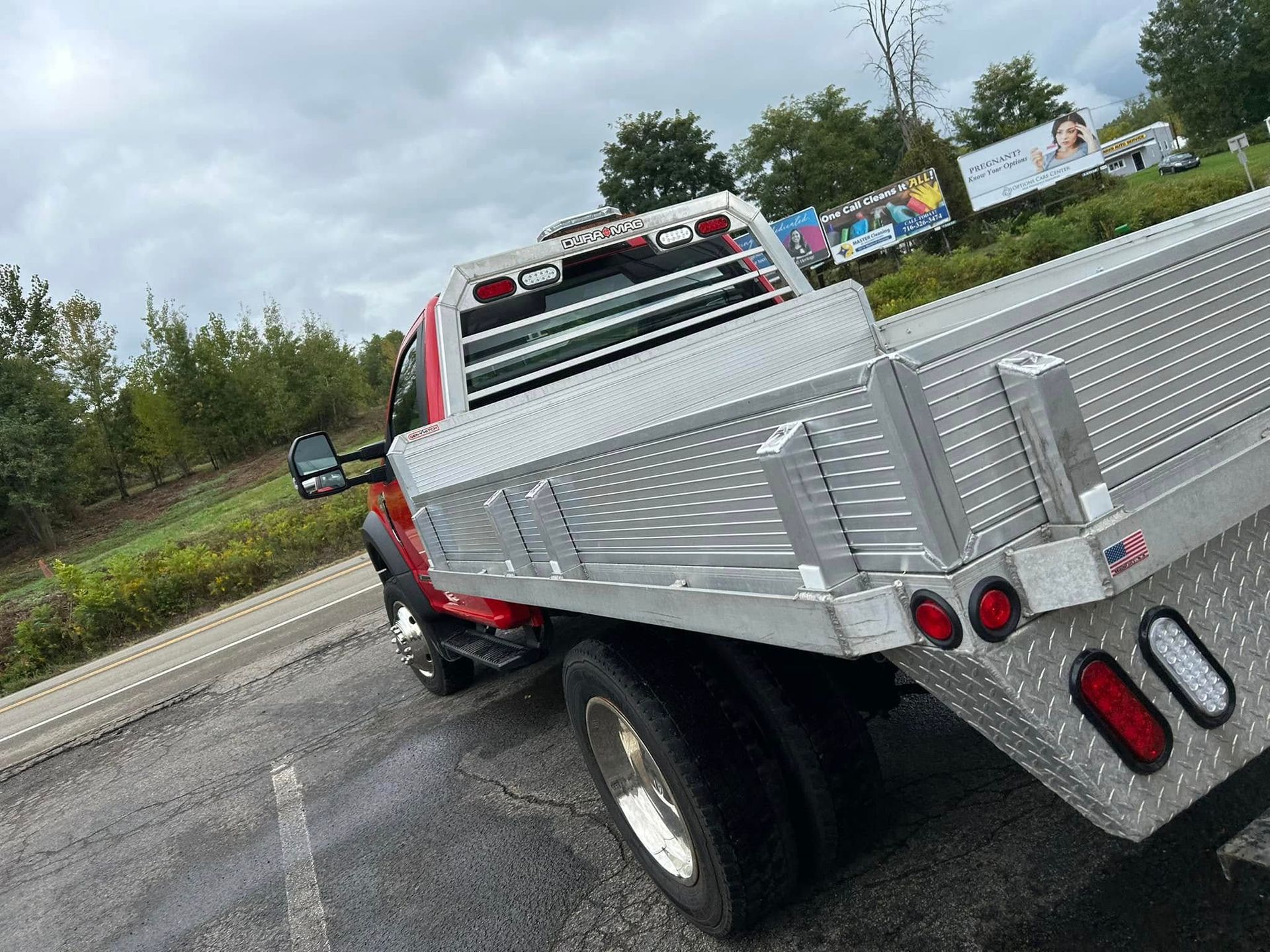 truck with a flat bed