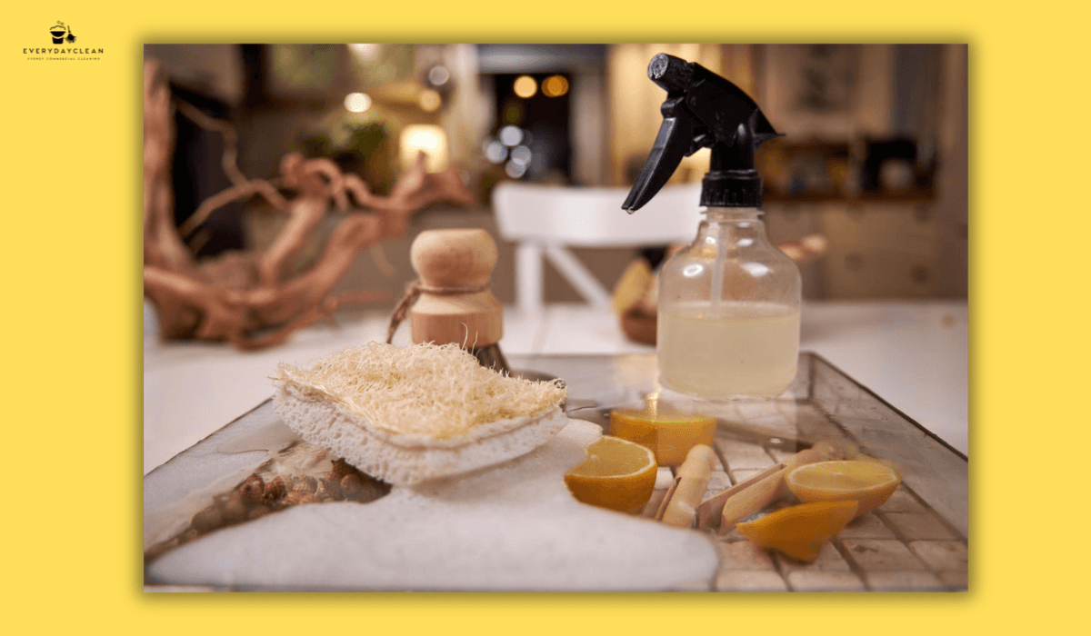 Method cleaning products used in kitchen sink for everyday dish cleaning