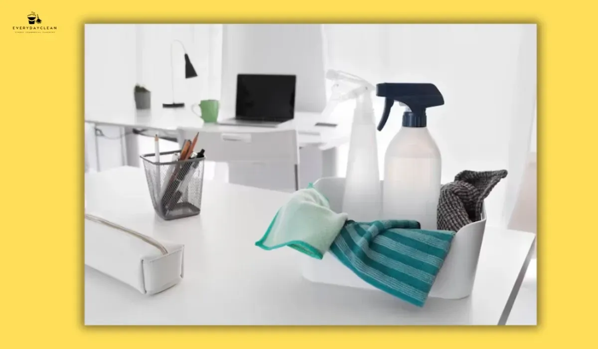 Daily and weekly office desk cleaning schedule to maintain a hygienic workspace
