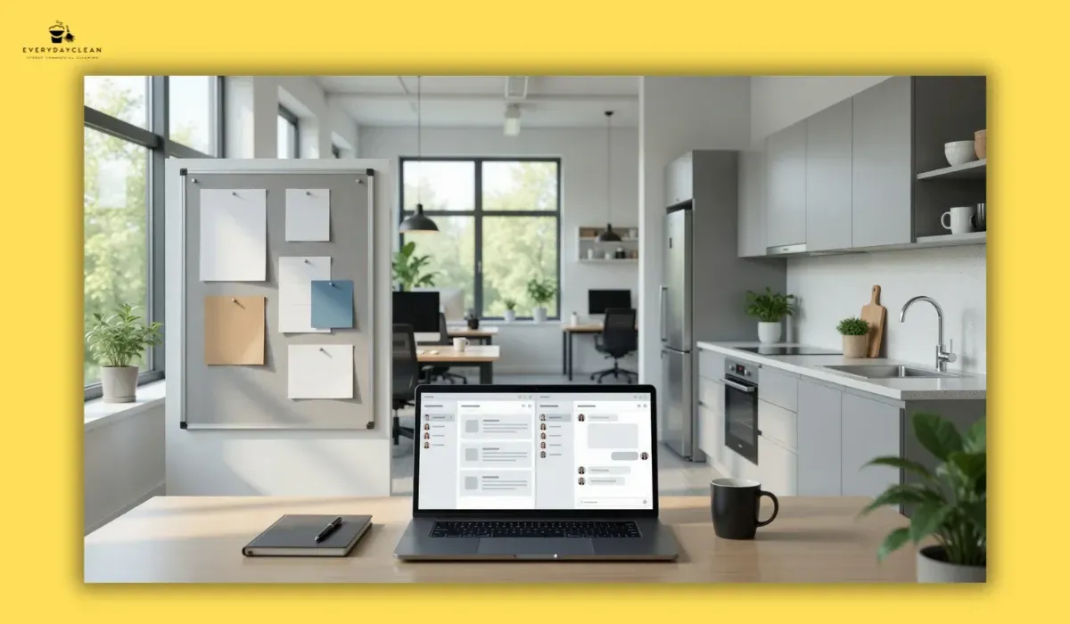 Different ways to share office cleaning notices with staff