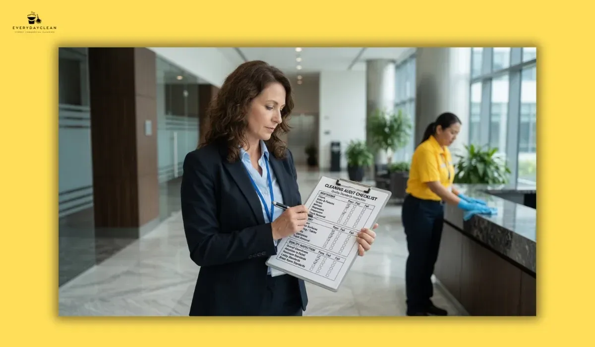 Office cleaning quality checks ensuring cleaning standards are consistently maintained