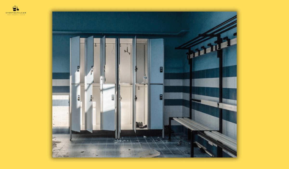 gym locker room cleaning