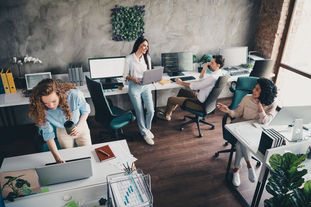 Weekly office cleaning in a modern Sydney office workspace
