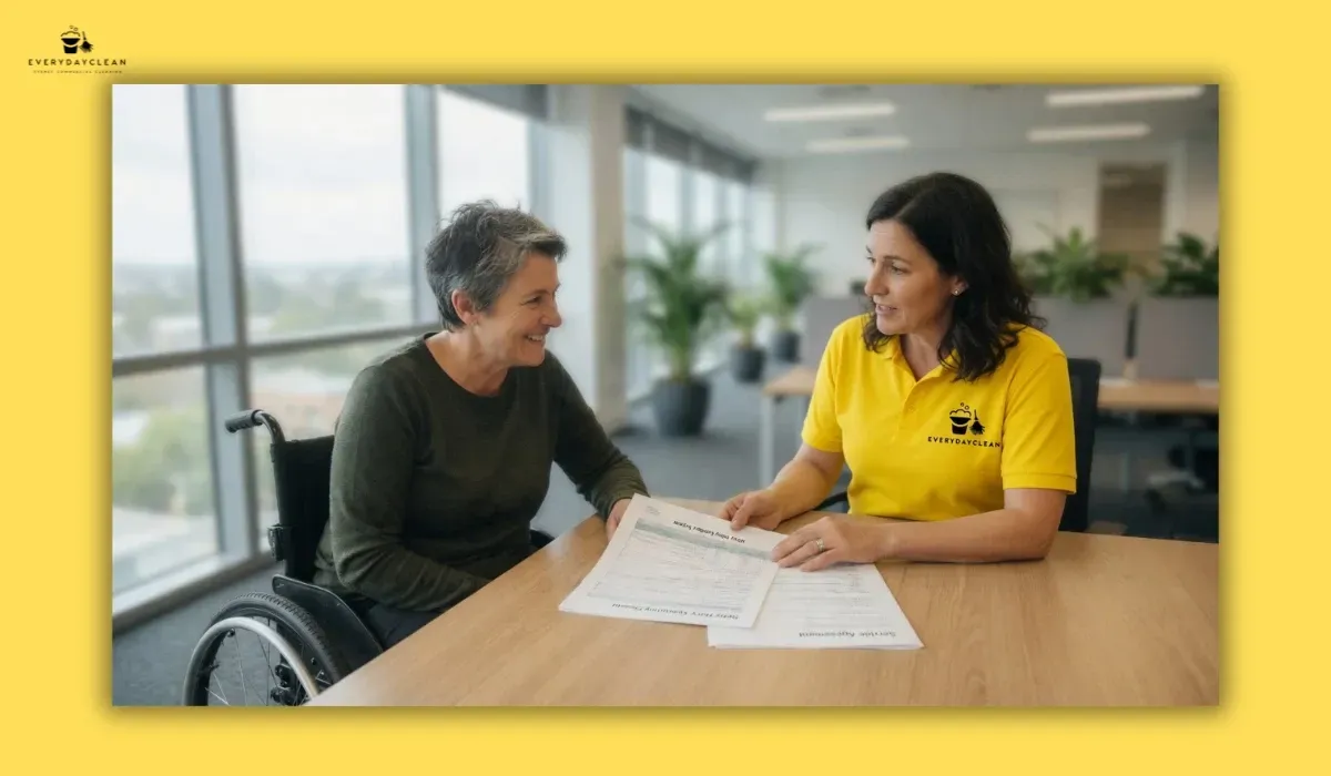 NDIS assistance with daily living including vacuuming, surface cleaning and household hygiene