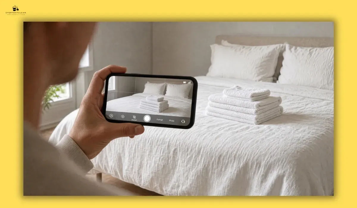 Photographing a made bed as turnover evidence