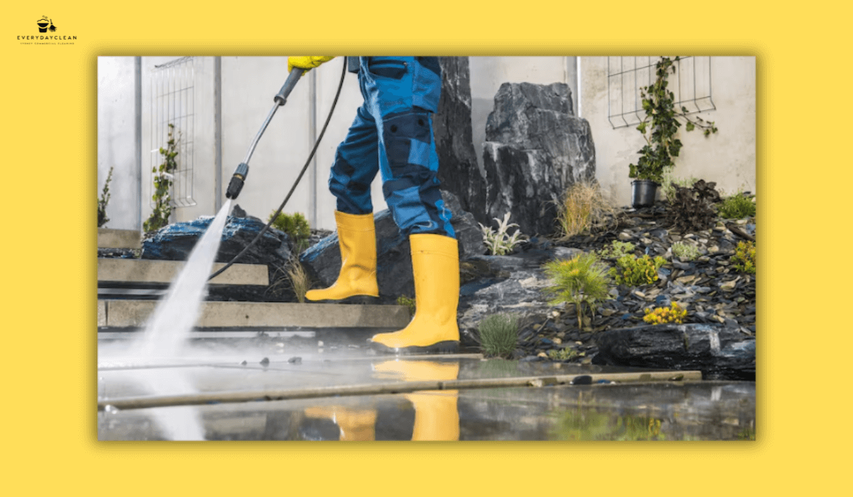 pressure washing after construction
