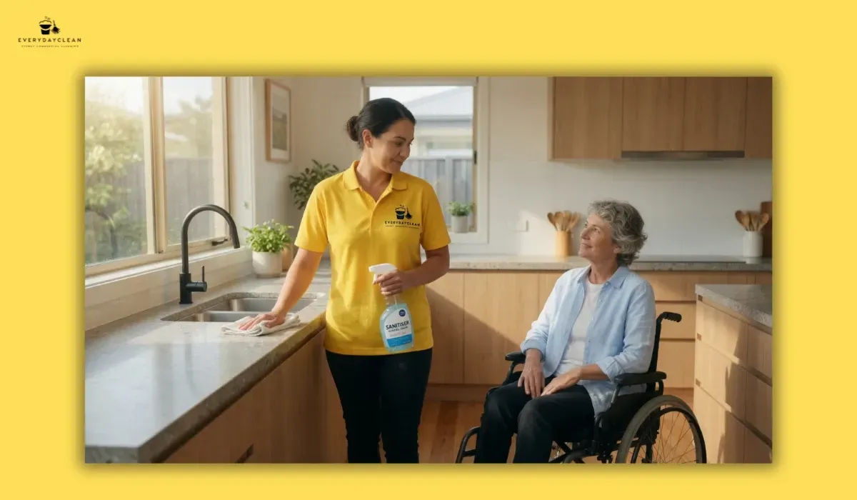 Professional cleaning as part of NDIS household task support for participants