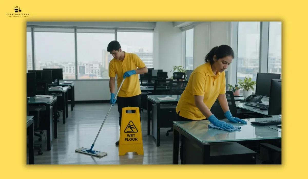 Professional office cleaning service helping businesses maintain a clean workplace