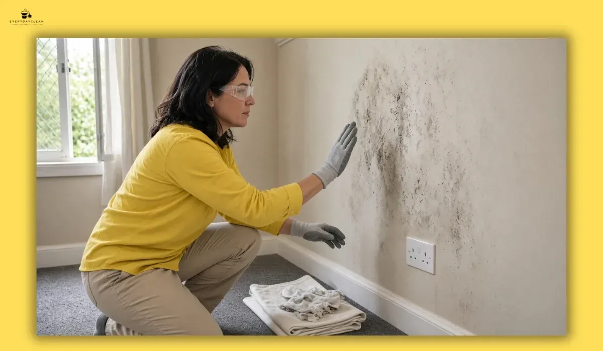 safety checks before cleaning mould from a wall