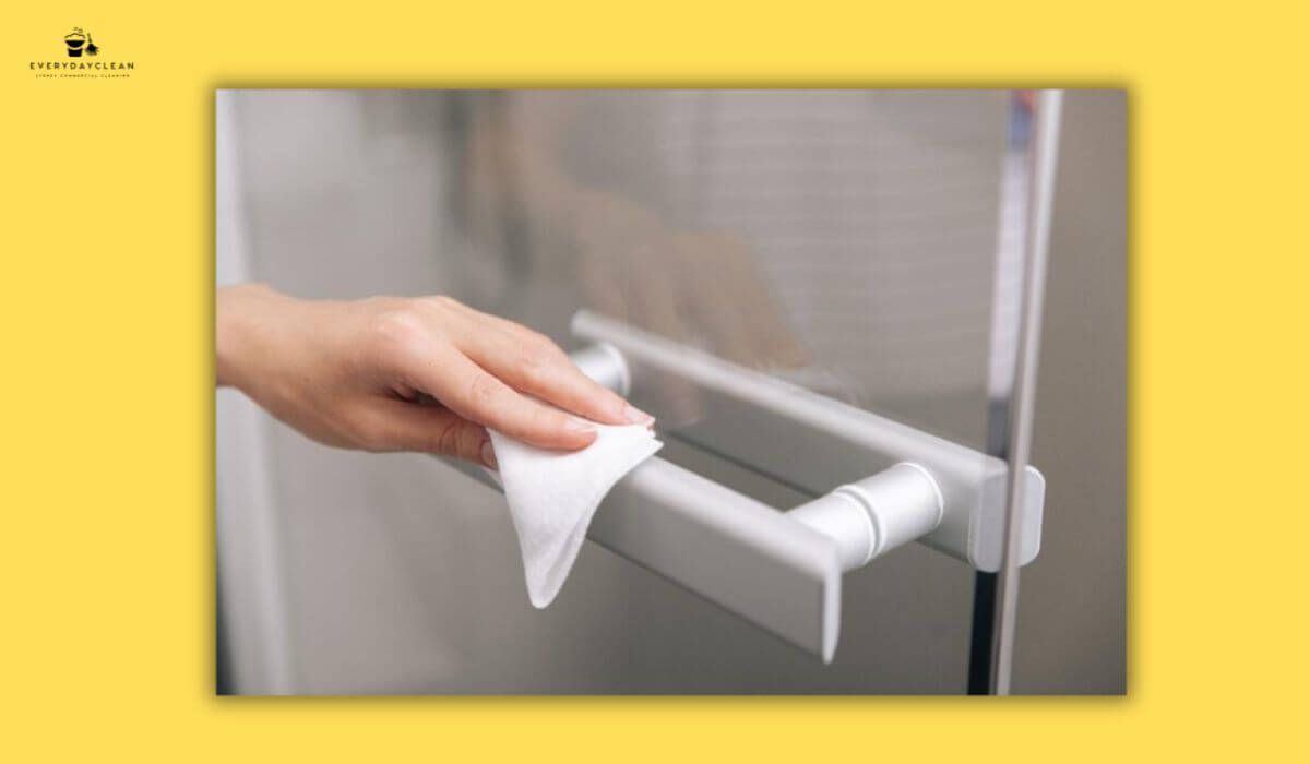 sanitize fridge door handle