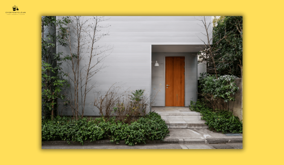 tidy entryway and exterior spaces