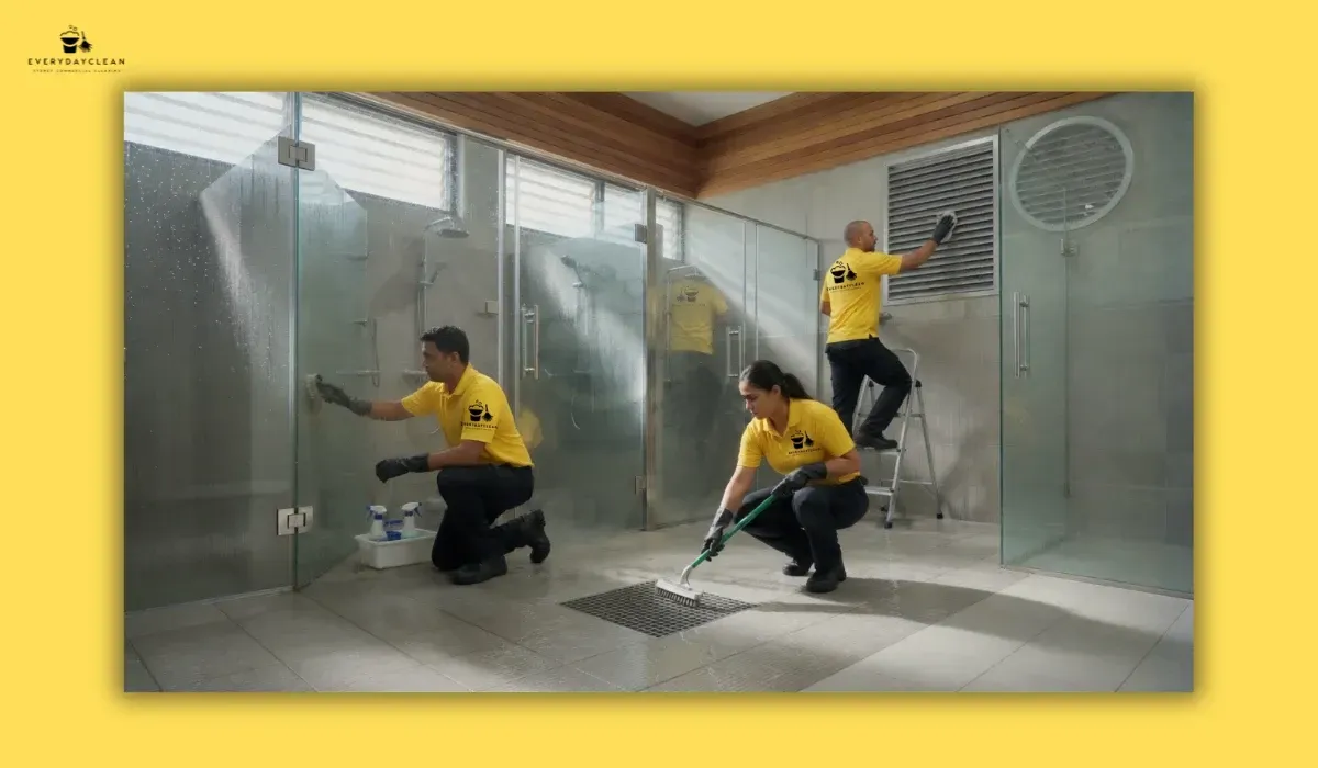 Weekly deep cleaning of gym showers, drains and ventilation systems