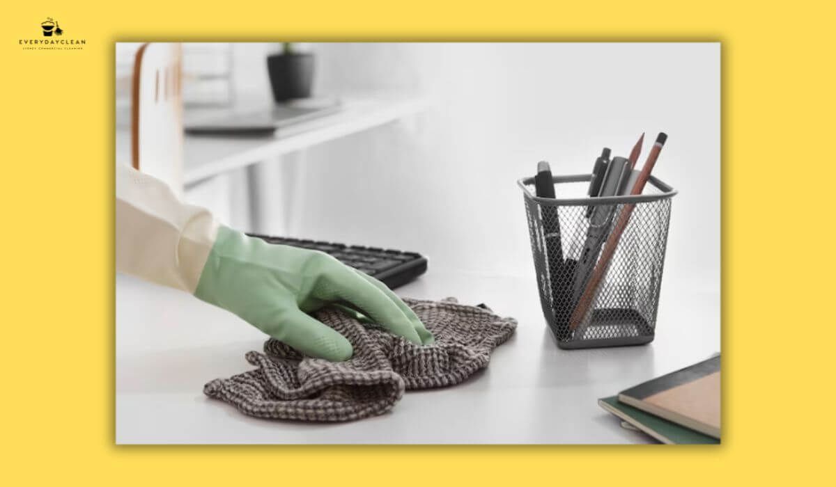 workspace cleaning routine
