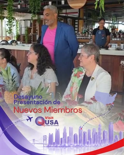 Participantes del Desayuno de Nuevos Miembros de Visit USA Comité Panamá