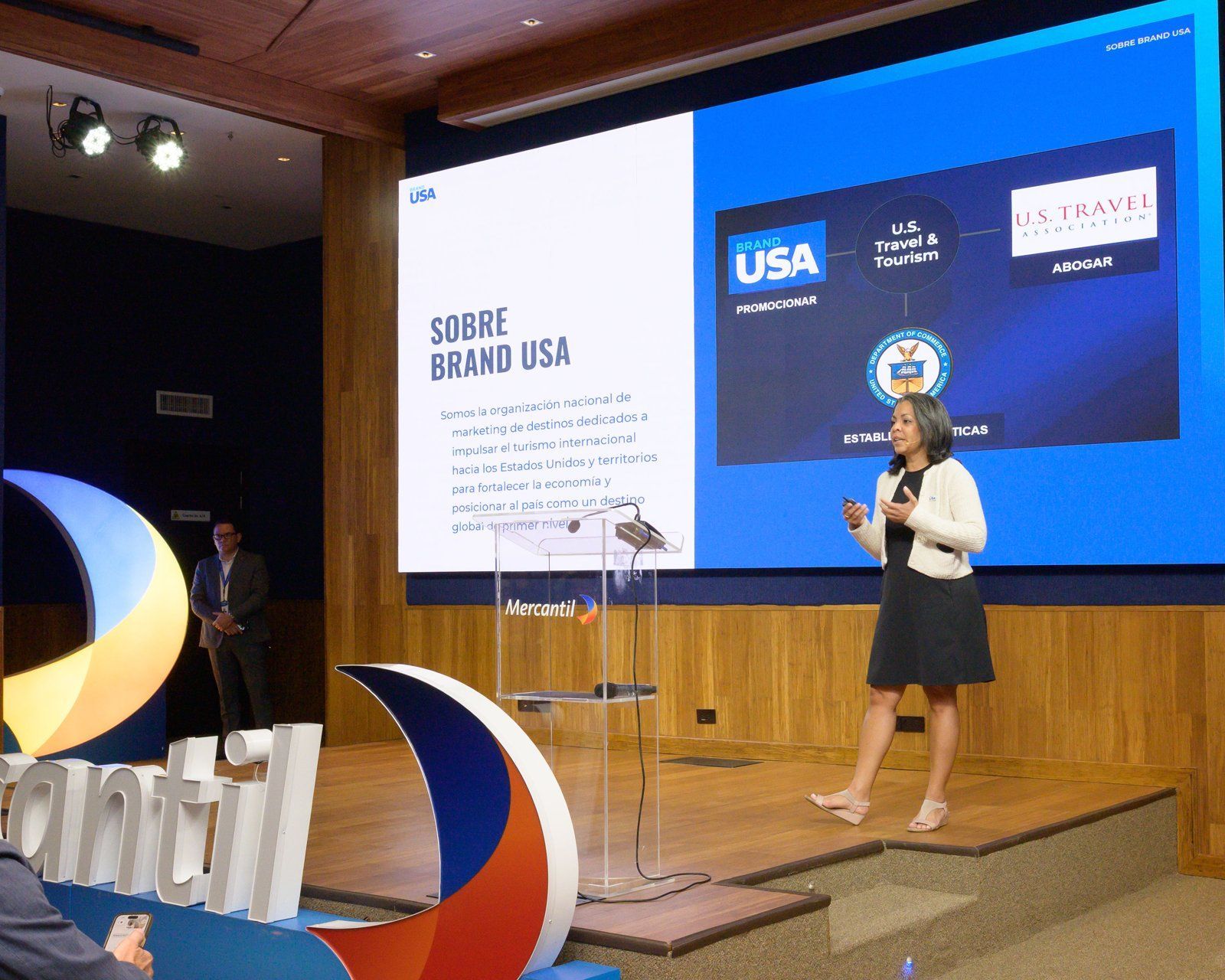 Presentación sobre Brand USA durante la jornada.