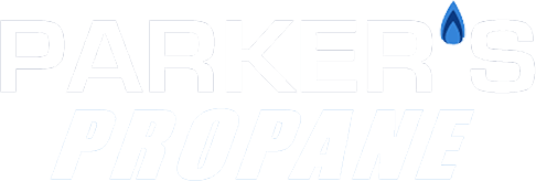 Parker’s Automotive logo with a blue droplet on a white background