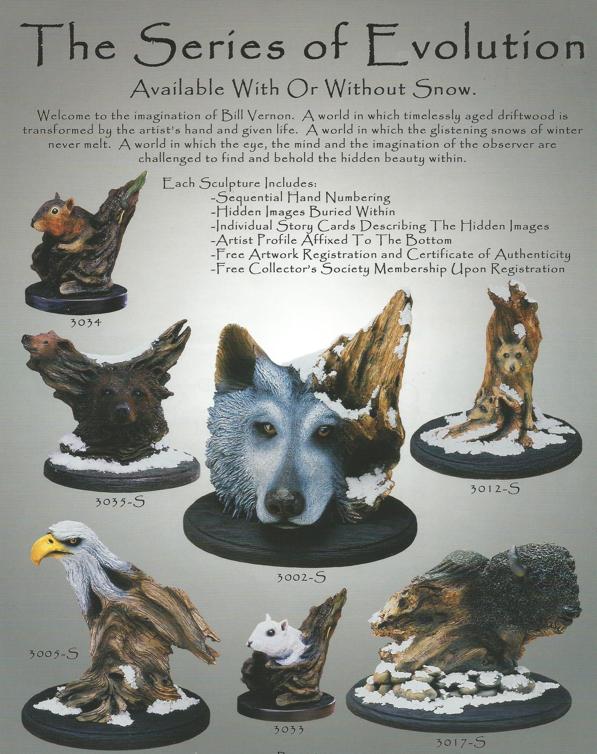 timely aged driftwood transformed into wildlife sculptures
