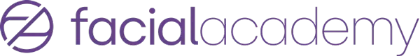 Facial Academy logo in purple text with a circular icon on a white background