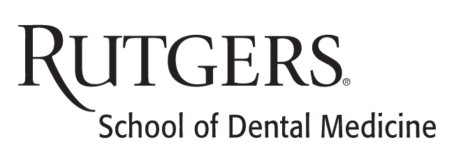 Rutgers School of Dental Medicine logo in black on a white background