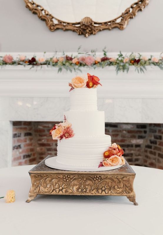 flowers on cake