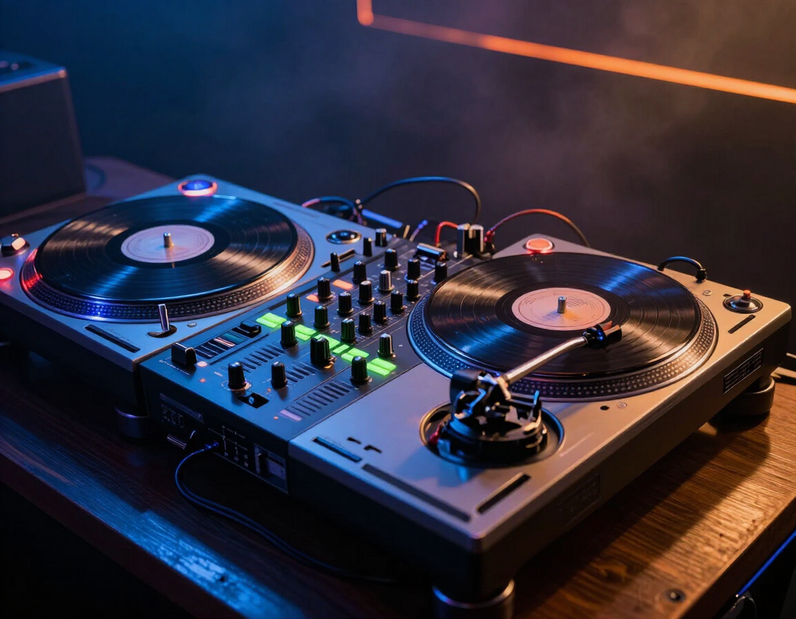 DJ LZ performing at a corporate event with crowd energy and stage lighting
