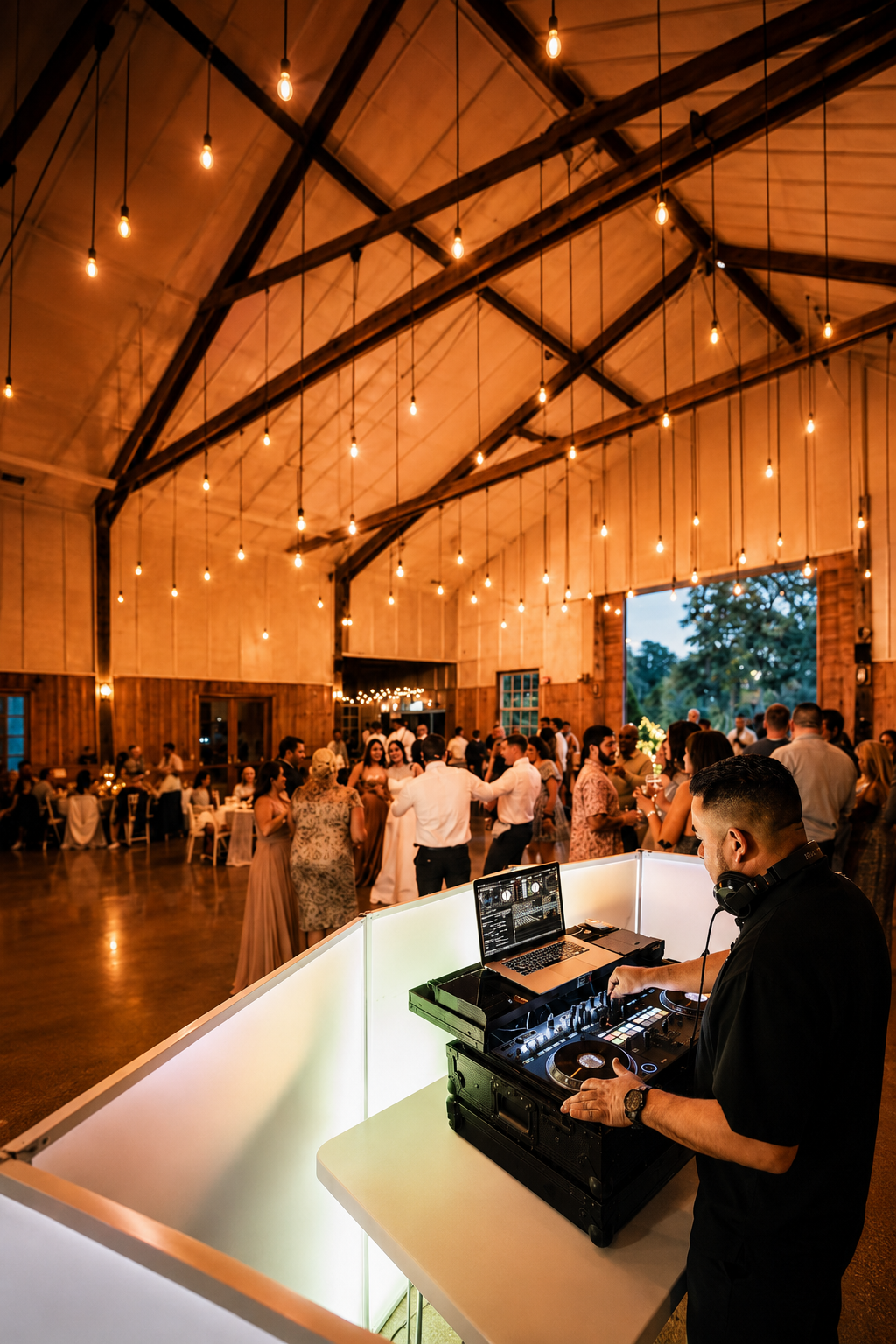 DJ LZ performing at a school event