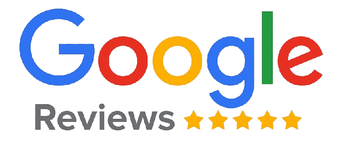 Google Reviews logo with five gold stars.