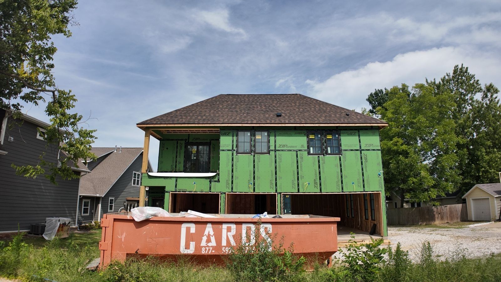 Rear exterior of Project Odell custom home