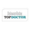 Delaware Today Top Doctor logo with gray and teal text on white background