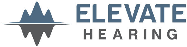 A logo for a company called elevate hearing