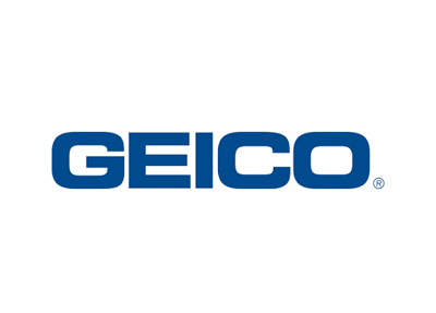 GEICO logo in blue text on a white background