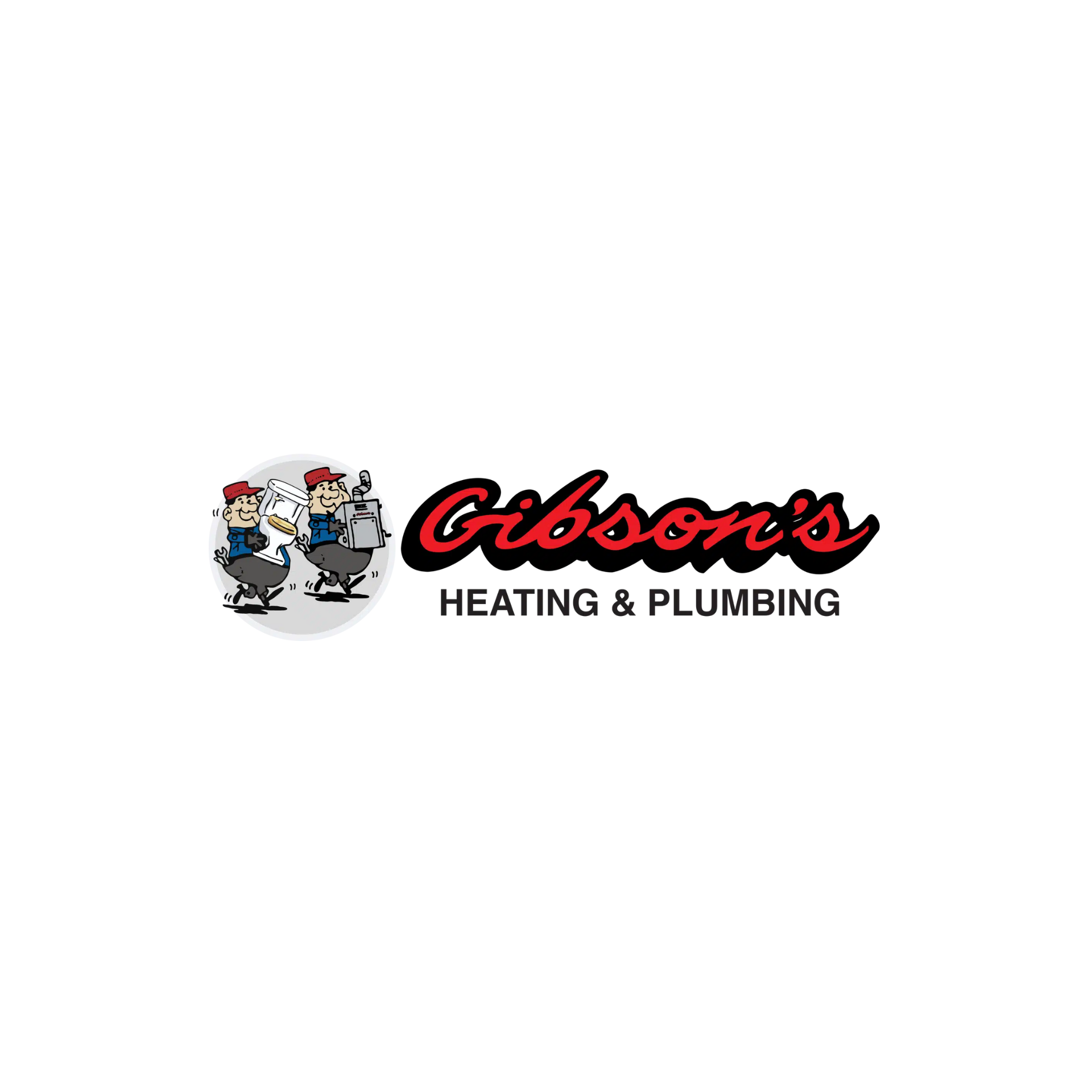 Gibson 's heating and plumbing logo on a white background.