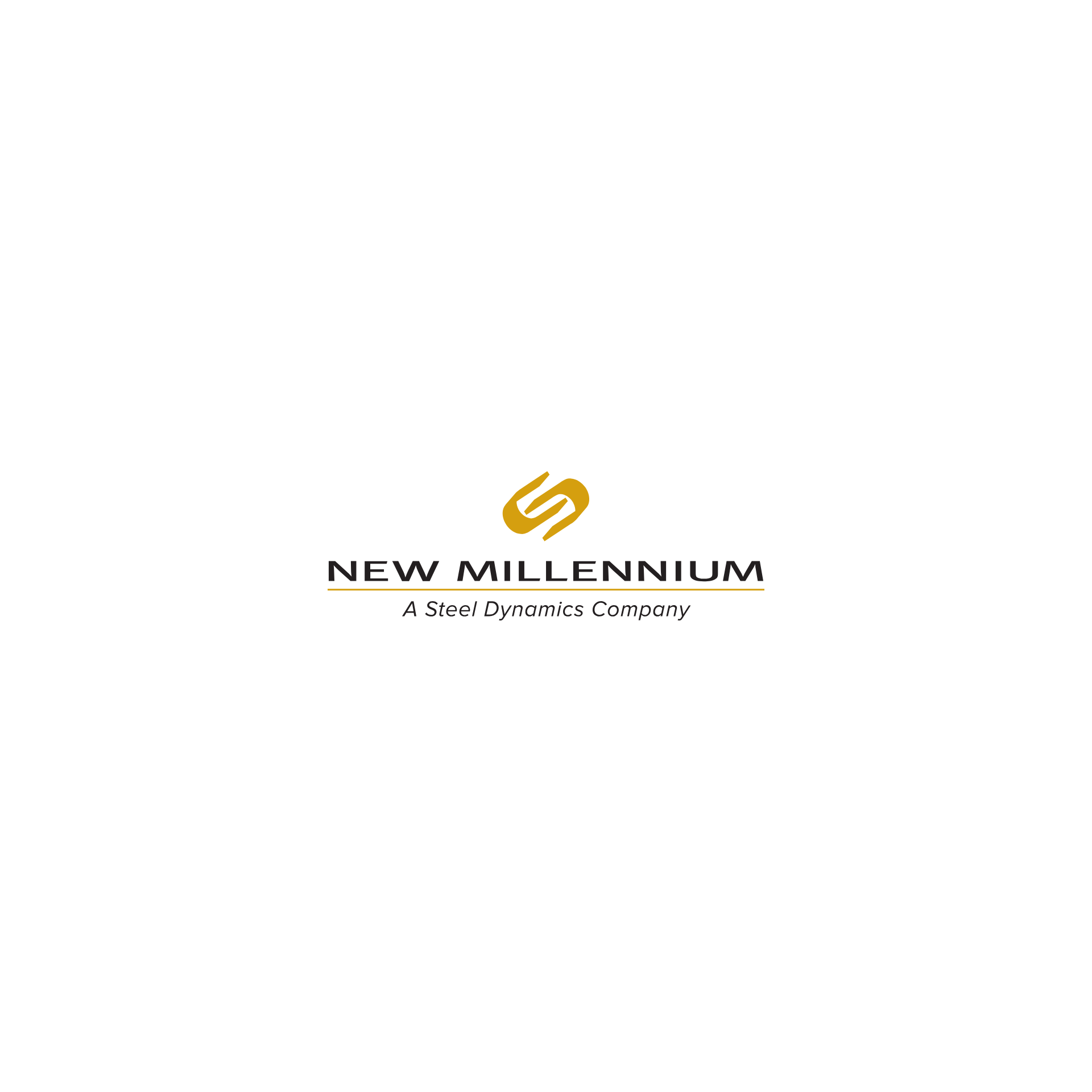A logo for a company called new millennium on a white background.
