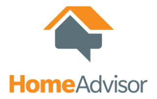 HomeAdvisor logo with orange roof and gray house icon above the wordmark