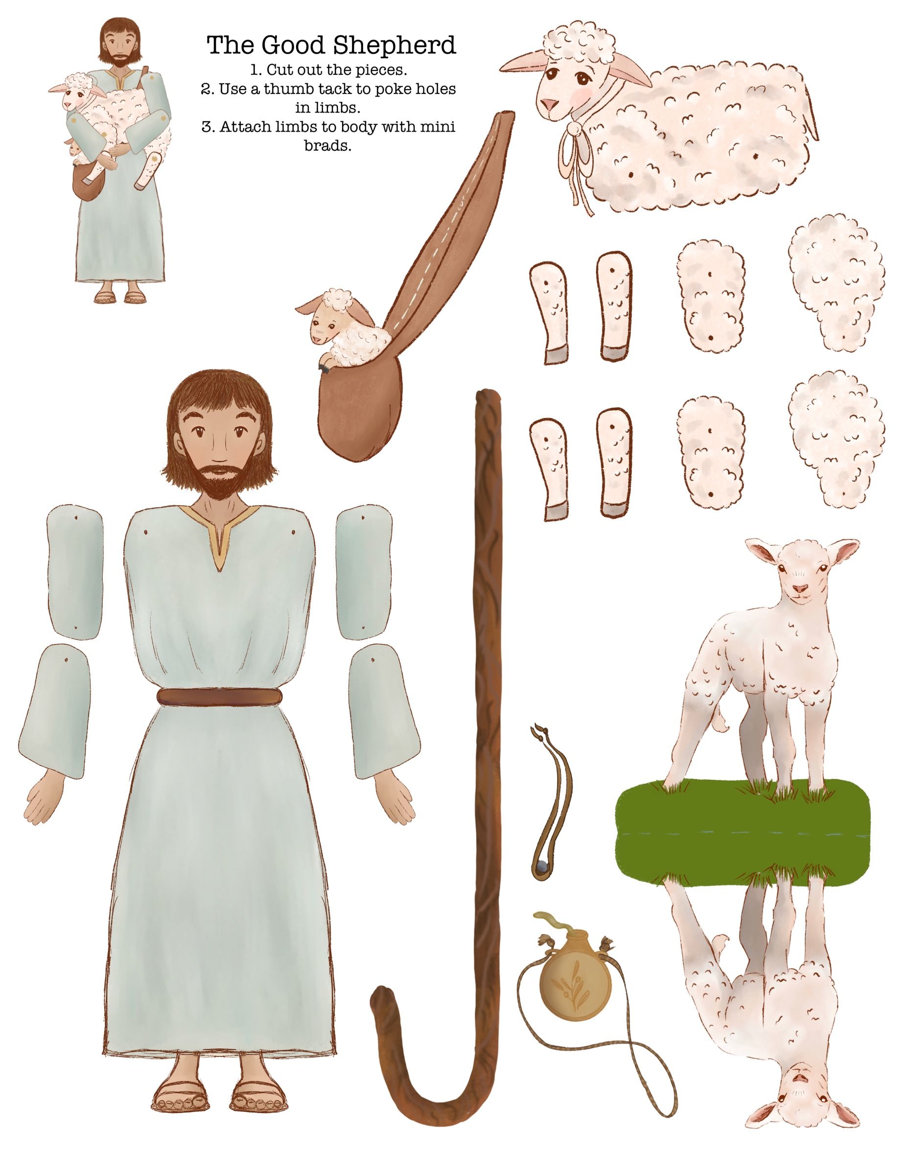 Shepherd paper doll
